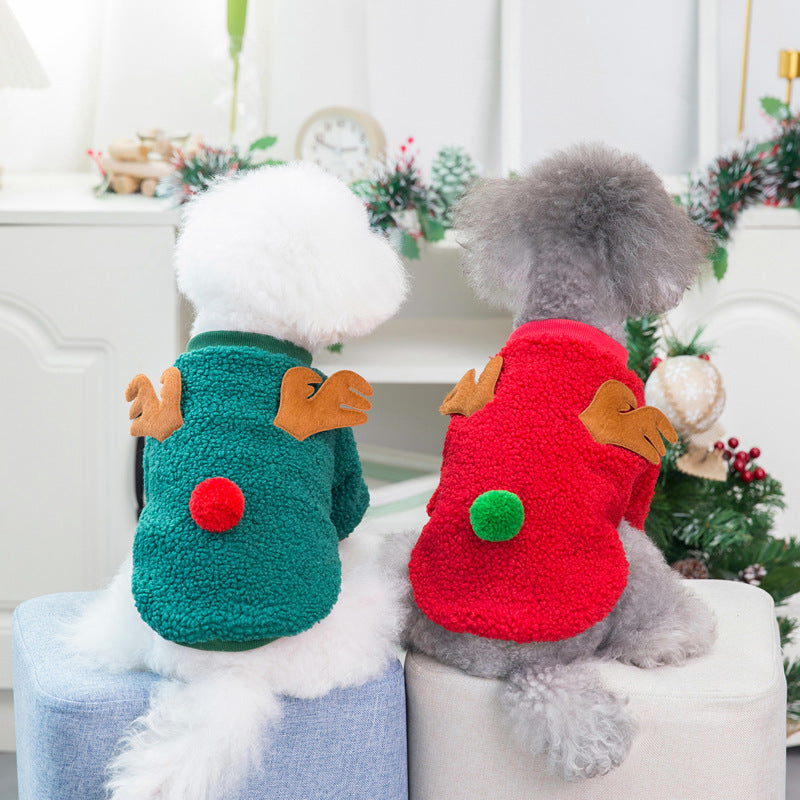 Dog Clothes Autumn/Winter Pet Clothes New Teddy Small Dog Pet Clothes Winter Christmas Tree Sweater