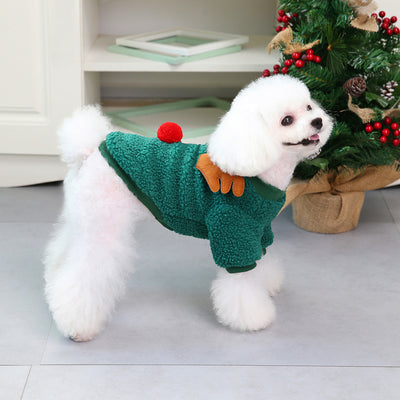 Dog Clothes Autumn/Winter Pet Clothes New Teddy Small Dog Pet Clothes Winter Christmas Tree Sweater